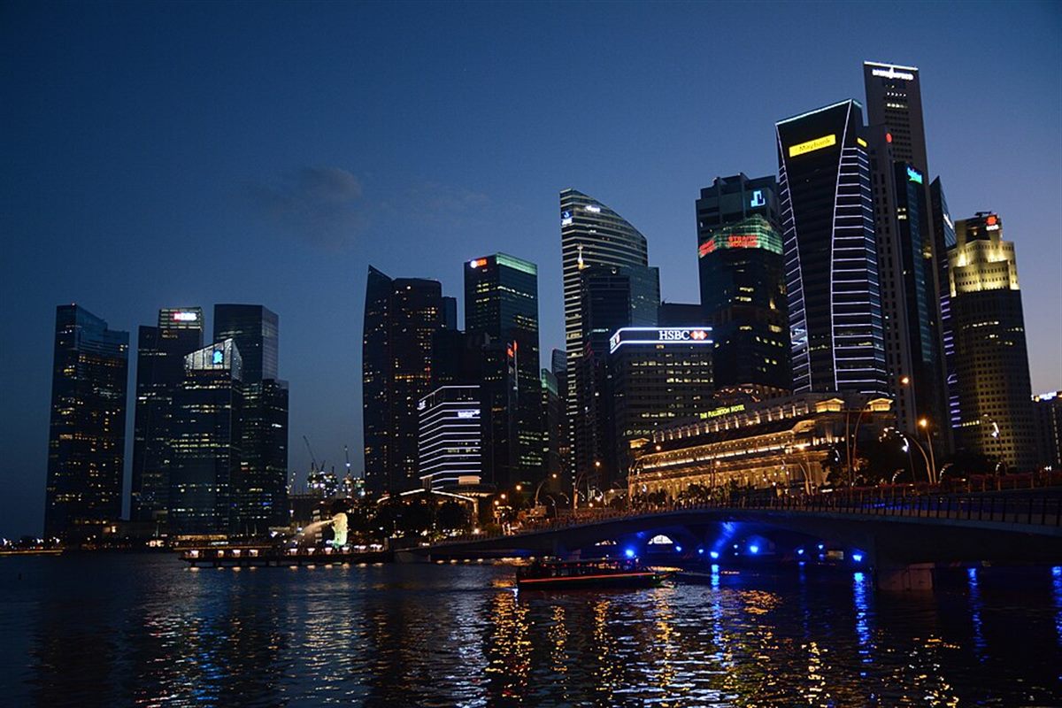 Singapore office meeting drop-off scene from Johor Bahru